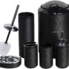 Bathroom Accessories Sets 6 Piece Bath Ensemble Includes Soap Dispenser, Toothbrush Holder, Toothbrush Cup, Soap Dish for Decorative Countertop and Housewarming Gift, Dark Blue