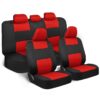 PolyPro Car Seat Covers Full Set in Charcoal on Black – Front and Rear Split Bench for Cars, Easy to Install Cover Set, Accessories Auto Trucks Van SUV