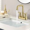 Bathroom Sink Faucet, 4 inch Matte Black Bathroom Faucets with Pop-up Drain and Supply Lines, Stainless Steel 2-Handle Centerset Faucet for Bathroom Faucet 3 Hole