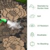 6'x 9' Outdoor Rug Plastic Waterproof Outside Foldable Mat UV Resistant Patio RV Deck Carpet,Black Brown
