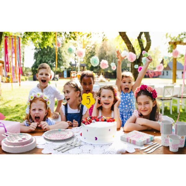 Exquisite 350 Piece Easter Plastic Disposable Party Plates & Dinnerware Combo Set
