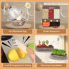 Play Kitchen Set for Kids, 2.1FT Tall Toy Play Kitchen w/ Realistic Lights Sounds Simulation Spray for Toddlers Girls Boys Gift 42Pcs - Small (Orange Red 18x8.6x24.8in)