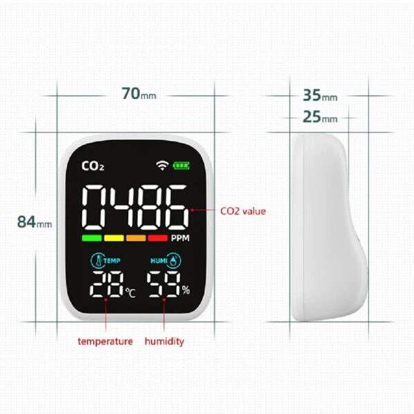 Air Quality Monitor Indoor Air Quality Meter Detects PM2.5 PM-1.0 PM10- HCHO