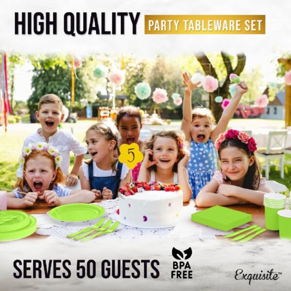 Exquisite 350 Piece Easter Plastic Disposable Party Plates & Dinnerware Combo Set