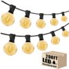 DAYBETTER Outdoor String Lights,100ft,with 50 G40 Edison Vintage Bulbs,Waterproof for Patio Garden Gazebo Bistro Cafe Backyard