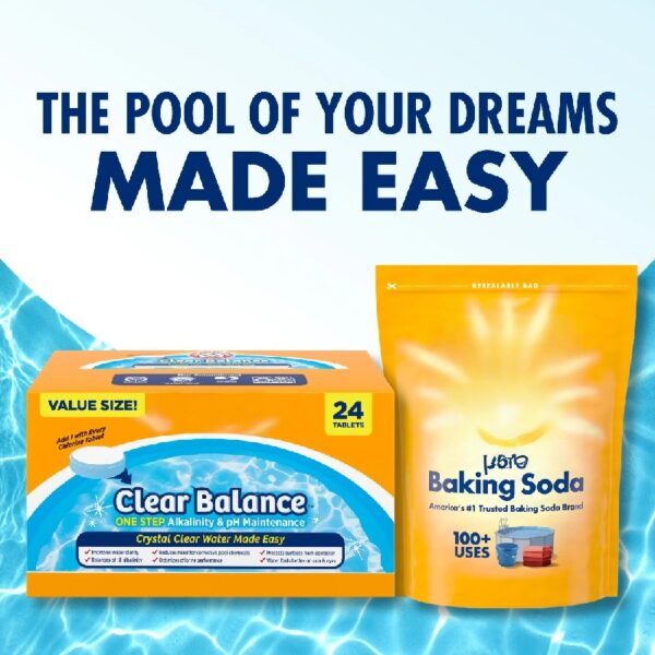 Clear Balance Swimming Pool Alkalinity  pH Maintenance Tablets, White, 1 Pack, 24 Count