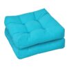 2 PCS 21'' x 21'' Patio Chair Seat Cushion Pads Indoor/Outdoor Turquoise