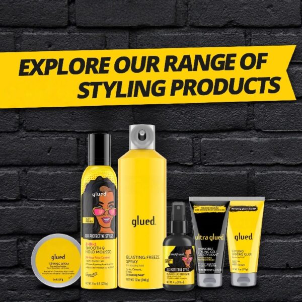 (4 pack) Glued Styling Spiking Hair Gel, 6 oz
