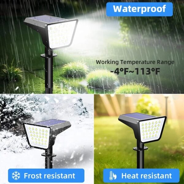 Solar Lights Outdoor, 4 Pack Waterproof LED Lights for Outdoor Decor Yard Garden Landscape Pathway