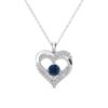 Forever March Birthstone 18k White Gold Plated Women's Necklace, Swarovski Crystals