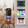 Small Dehumidifiers for Bedroom 27oz with Auto-off,7 Colors LED Light up to 215 sq.ft-Black