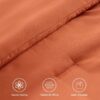 King Size Comforter Set Burnt Orange, 7 Pieces Lightweight King Bedding Sets Boho with Comforter, Sheets, Pillowcases & Shams