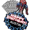 Spider-Man Party Supplies Personalized Birthday 18 pc Balloon Bouquet Decorations with Life Size Spider Man Airwalker