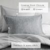 Full/Queen Comforter Sets, Reversible 3 Piece Extra Soft Bedding Set, Chambray Print Sage Green Comforter Bed Set with Pillow Shams