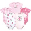 Short Sleeve Bodysuits, 5-Pack, Newborn- 24 Months