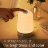 Sunrise Alarm Clock, Wake up Light Alarm Clock, 3 Ways Dimmable Modern Small Digital RGB Bedside Lamp for Heavy Sleeper