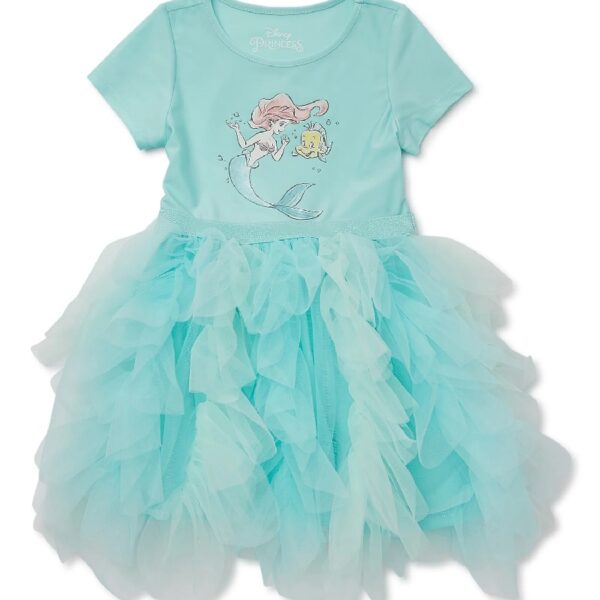Disney Frozen Toddler Girl Short Sleeve Tutu Dress, Sizes 12M-5T