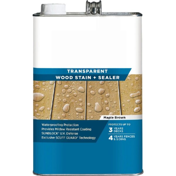 WaterGuard 1 Gallon Sequoia Red Transparent Wood Stain and Sealer