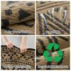 Outdoor Rug 6'x9' Waterproof Patio Rug Reversible Indoor Outdoor Rug Lightweight Plastic Straw Rug for RV Camping Deck Balcony Boho Porch Decor Dark Grey and White