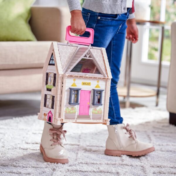 Tote-ables™ Portable Cottage Dollhouse with Doll Included, Storage, 30 Accessories