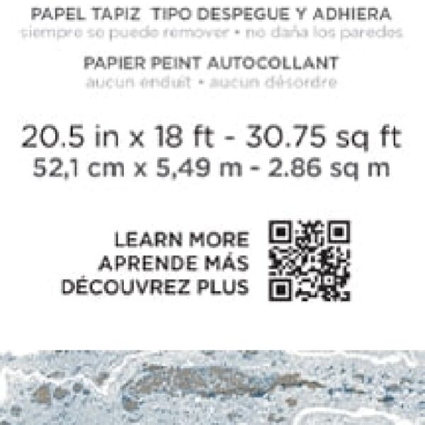 Blue Satellite Seas Peel and Stick Wallpaper, 20.5 in x 18 feet