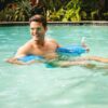 Shaka Sling XL Pool Float, Doubled-Sided Mesh, Quick Draining Fabric, No Inflation Needed, Sweet Shells Berry
