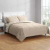 7 Piece Reversible Bed in a Bag Comforter Set with Sheets, Black, Queen