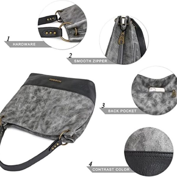 Hobo Bag Purses and Handbags for Women Top Handle Handbags with Zipper