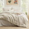 King Size Comforter Set Burnt Orange, 7 Pieces Lightweight King Bedding Sets Boho with Comforter, Sheets, Pillowcases & Shams