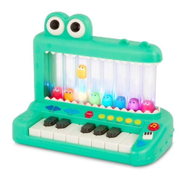 Croco Pop Piano Toy Keyboard with Songs Sounds Lights, Baby and Toddler Toys