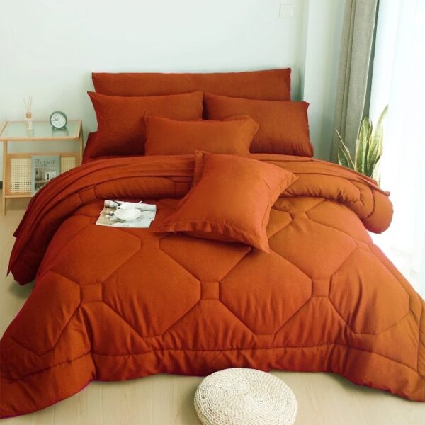 8 PCS Modern Comforter Set with Sheets All Season Bed in a Bag, Black, Queen Size