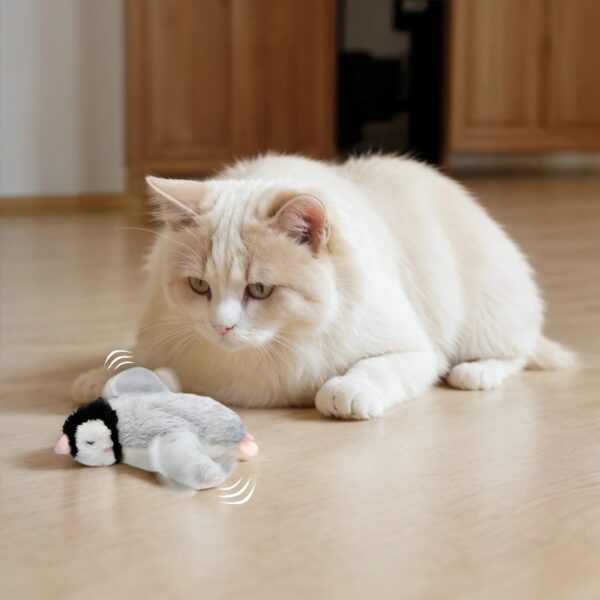 Risehigh Cat Toys for Indoor Cats Interactive Flapping Chirping Bird Kitten Toy Touch Activated Rechargeable Automatic with Catnip