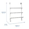 SnugFit Over-the-Door 3-Tier Towel Bar with Hooks, Satin Nickel