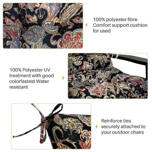 42” x 21” Hawaii Back Chair Outdoor Seating Cushions, Durable Polyester