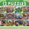 - Jigsaw Puzzle 12-Pack Bundle Set, Artist Gallery Collection Landscape and Animal Puzzles, Family Fun for Adults and Kids