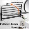 Towel Rack for Bathroom Towel Holder for Bathroom Wall Mounted,Black Towel Bar Storage