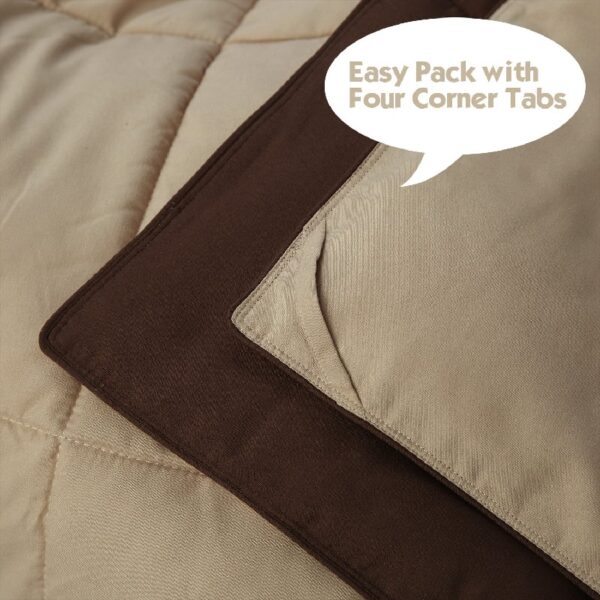 Light Weight Down Alternative Comforter Set, Queen, Green, Reversible
