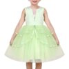 Flower Girls Dress Blue Belted Wedding Party Bridesmaid 12