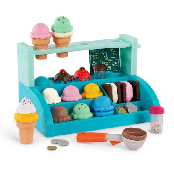 Sweet Sprinkles Ice Cream Plastic Set with 40+ Multicolor Pieces, Toddler and Preschool Play Food Toys