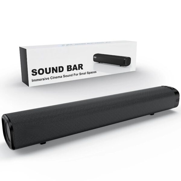 Sound Bar for TV, Soundbar with Subwoofer, Wired & Wireless Bluetooth 5.0 3D Surround Speakers, Optical/AUX/RCA/USB Connection, Wall Mountable, Remote Control