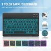Keyboard Case for iPad 9th/8th/7th Gen 10.2 inch, iPad Air 3rd, Pro 10.5 - Colorful Backlite Keyboard, 360 Rotatable Detachable Magnetic Protective Cover, Pencil Holder, Auto Sleep/Wake