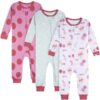 Brand Gender Neutral Footless Unionsuits, 3-Pack, Sizes 0/3 Months - 5T