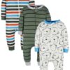 Brand Gender Neutral Footless Unionsuits, 3-Pack, Sizes 0/3 Months - 5T