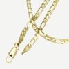 14kt Gold Chain Necklace, Figaro Chain Cross Necklaces for Women and Men, Best Christmas Gift for, Her, Him - 14kt Bonded Gold Jewelry by