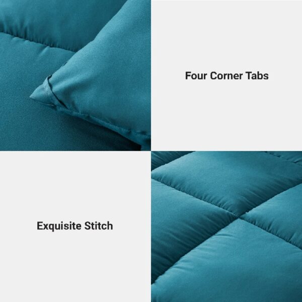 3 Pieces Bed in a Bag Comforter Set Duvet Insert,Reversible,Red/Black,Full Size Comforter Set-200GSM