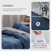 Light Purple Queen Comforter Set - 7 Pieces Reversible Queen Bed in a Bag, Queen Bed Set Light Purple and Grey with Comforters, Sheets, Pillowcases & Shams