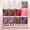 Candy Lover Gel Nail Polish Kit with UV LED Lamp, 12 Colors Cute Lady Gel Polish Starter Kit, All-in-One Quick Dry Soak Off Nail Gel Manicure Kit with DIY Tools Valentine Gift for Women