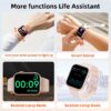 2025 New 1.85-inch Women's Smartwatch with Answer/Make Calls/120+Sports Modes/Two watch straps, IP68 Waterproof Fitness Tracker Fits for Android Iphone Devices（Gold Milan Steel Belt）