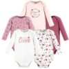 Cotton Long-Sleeve Bodysuits, 5-Pack, Newborn- 24 Months