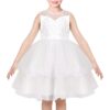 Flower Girls Dress Blue Belted Wedding Party Bridesmaid 12